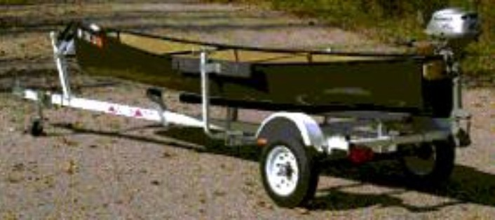 #USSCT1 SQUARE STERN CANOE TRAILER SHOWN WITH 12" TIRE UPGRADE OPTION