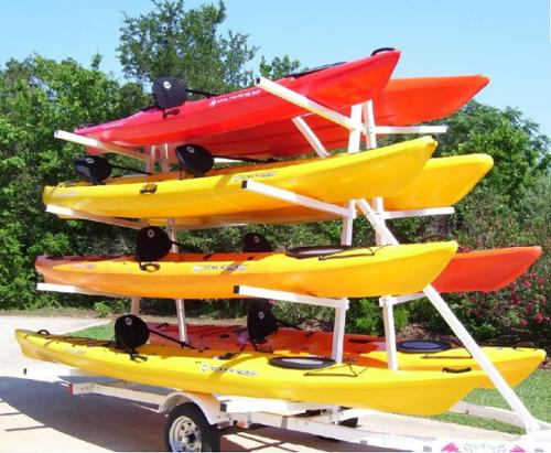 #UCKT8 - 8 PLACE CANOE KAYAK TRAILER ON COMMERCIAL CHASSIS